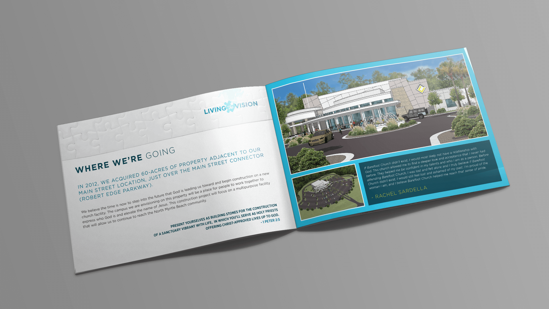 Church capital campaign brochure design