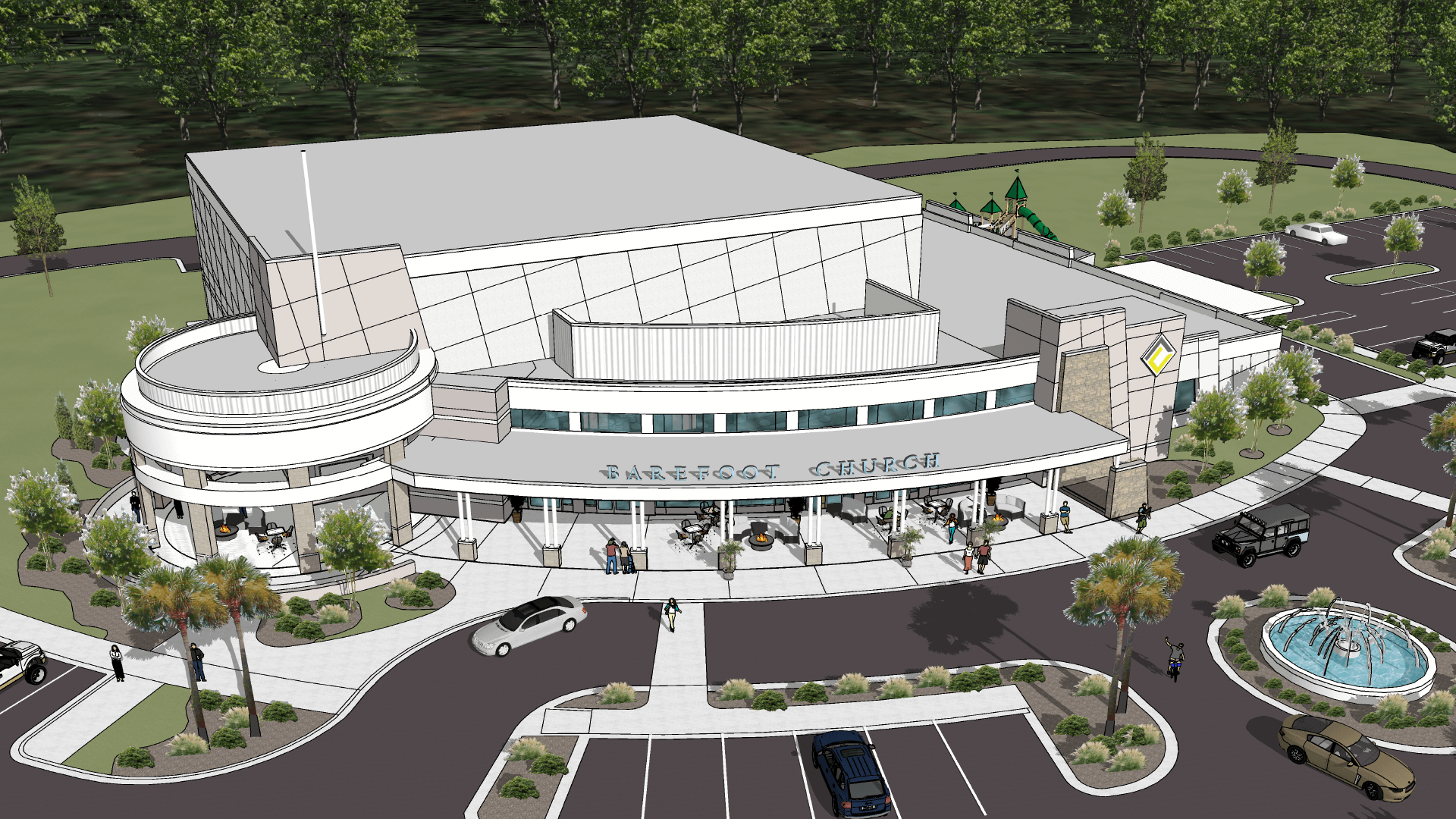 Church architect rendering